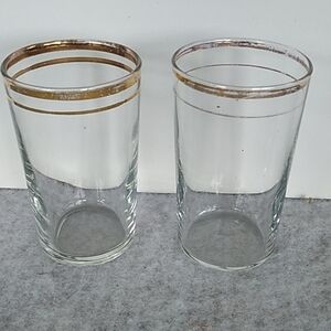 Vintage Libbey gold trim. Juice glasses